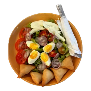 Salade samoussas ou nems